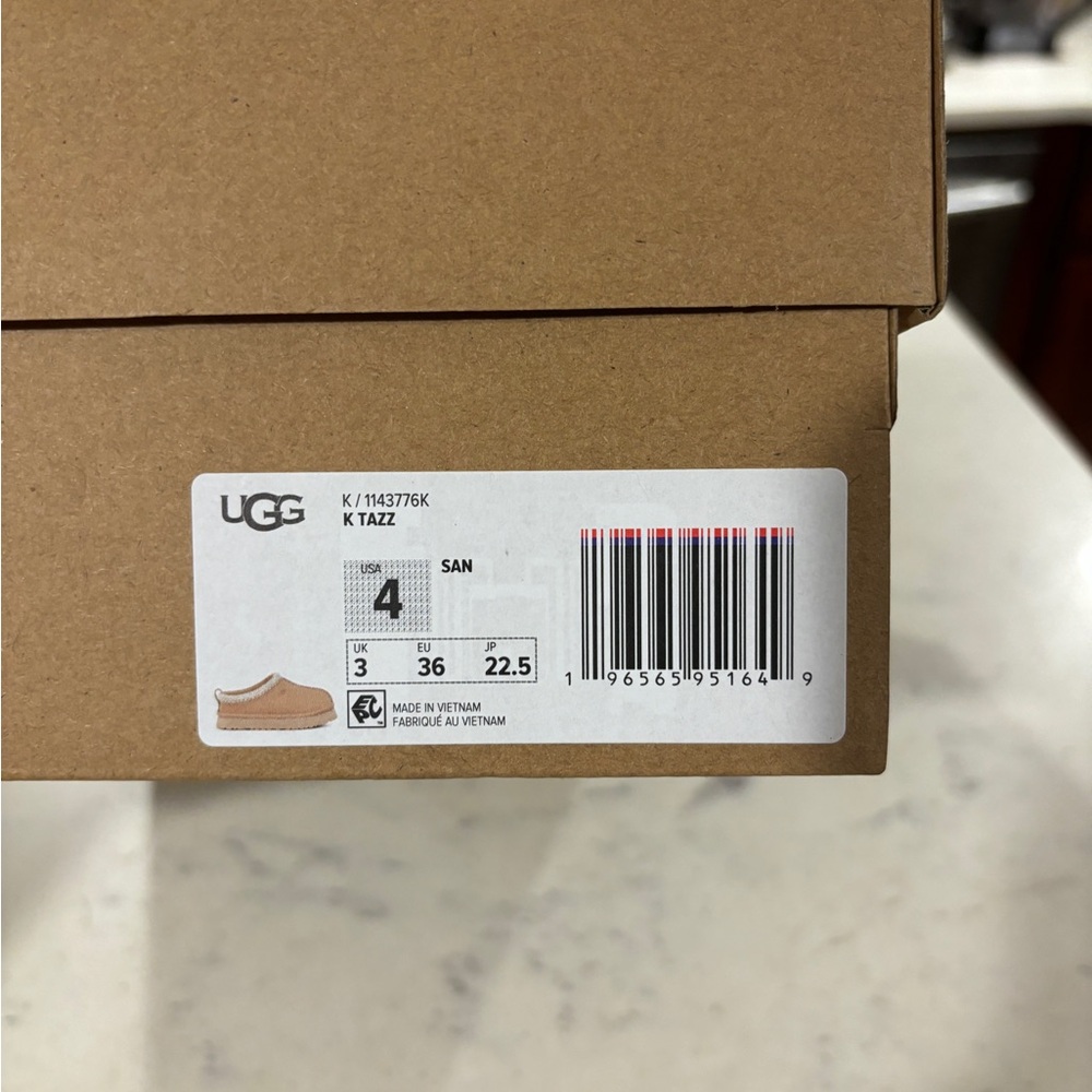 UGG Tazz Platform Slipper Big Kids Size 1/2/3/4/5/6  Sand 1143776K - Picture 7 of 14